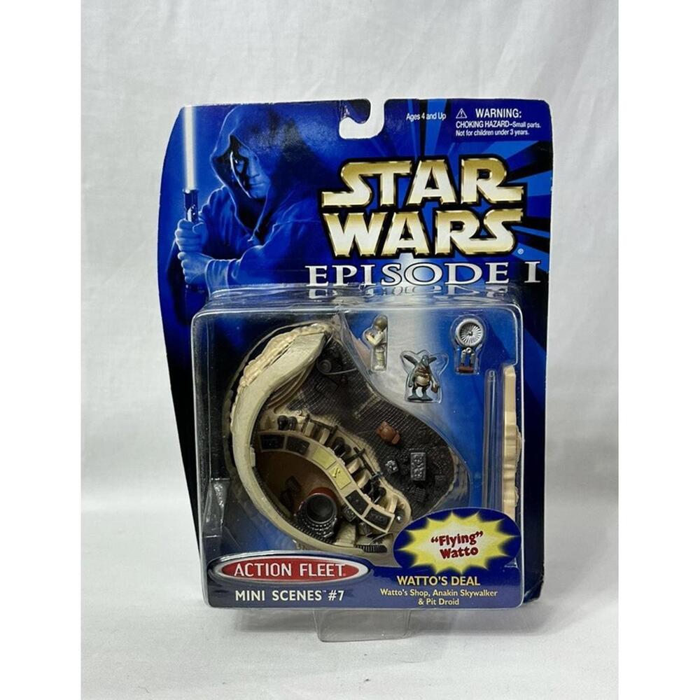 NEW Wattos Deal Star Wars Episode 1 Action Fleet Mini Scenes #7 1999 Figure Set